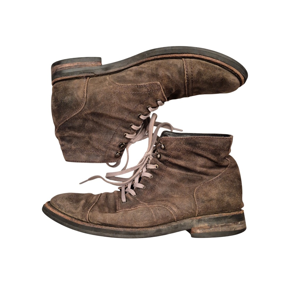 Thursday Boot Company Captain Mens Grey Brown Suede Ankle Boots Distressed 10.5